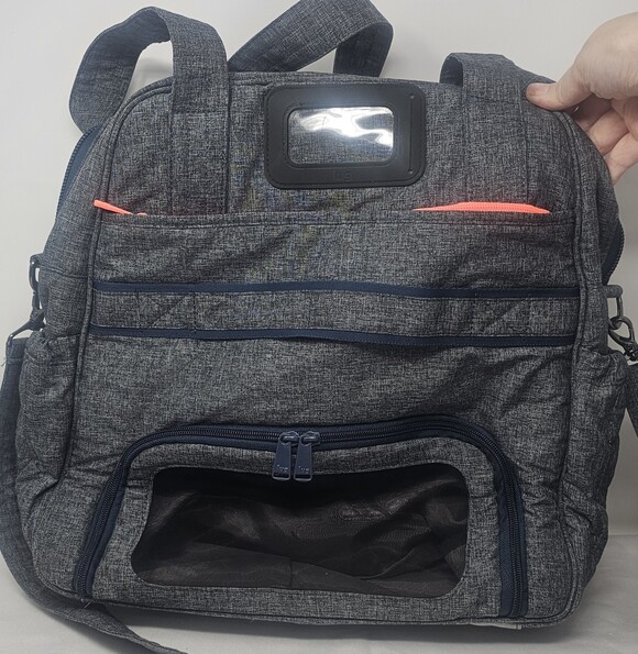 NWOT LUG Puddle Jumper Overnight Weekend Gym Tote Bag Brushed Heather Gray Blue - Picture 2 of 11